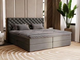 Boxspring met Opbergruimte 160x200 Bergamo Donkergrijs
