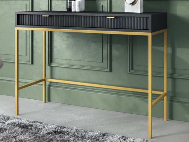 Kaptafel met lades Amber Zwart