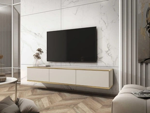 TV-Hangkast met deuren 175 cm Diolo Beige