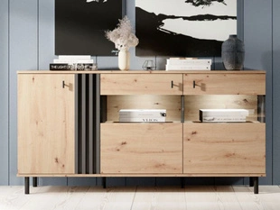 Dressoir met Deuren Malone Eik Artisan, Anthracite