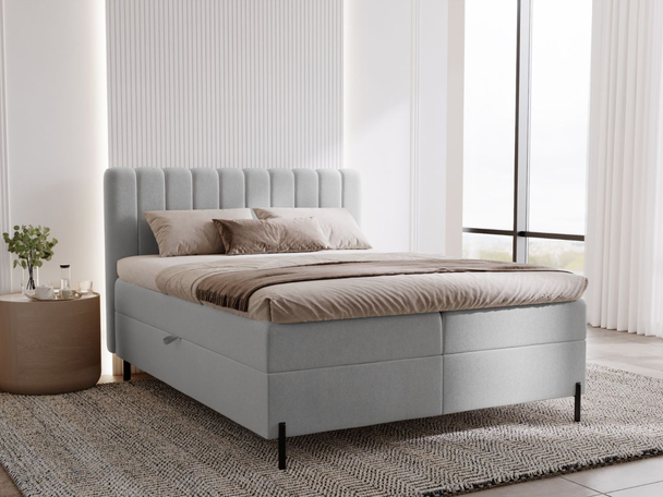 Boxspring met Opbergruimte 160x200 Primavera Lichtgrijs