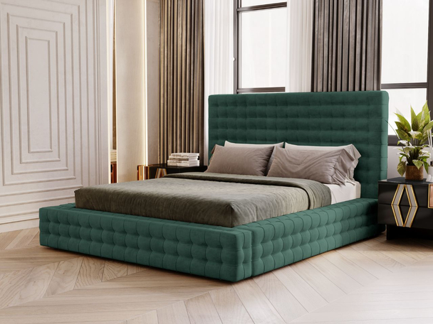 Bed met Opbergruimte en lattenbodem 120x200 Barbados Groen