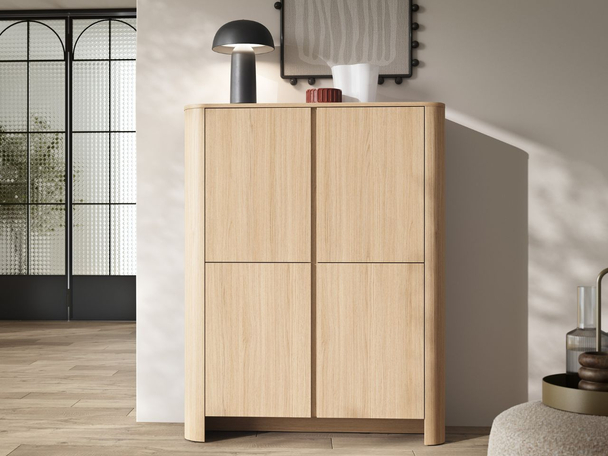 Hoge kast met deuren Brillo Vicenza Eik