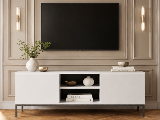 TV-Meubel met twee Deuren Soroko Wit