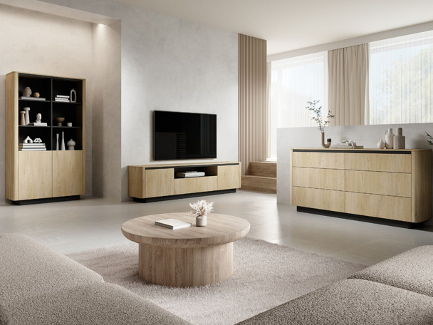 Meubelset voor de woonkamer Fascino Bruin, Zwart