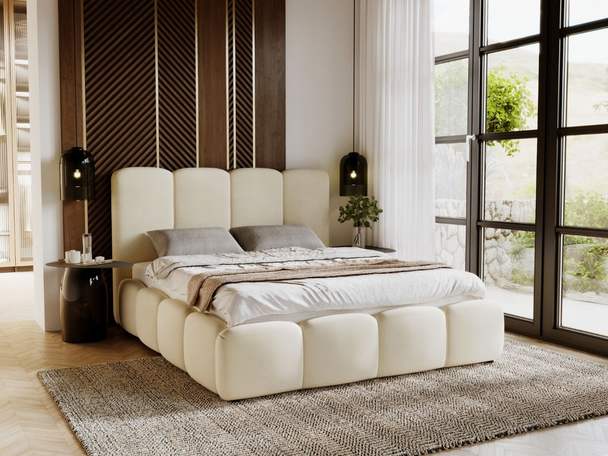 Bed met Opbergruimte en lattenbodem 180x200 cm Galli Beige