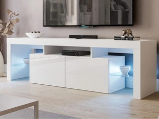 TV-Meubel met deuren Nodoo Wit glans