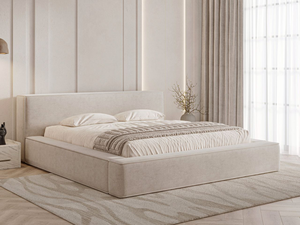 Bed met Opbergruimte en lattenbodem 140x200 Mali Beige