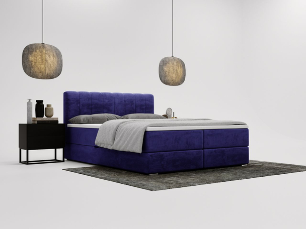 Boxspring met Opbergruimte 160x200 Forte Donkerblauw