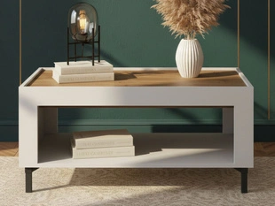 Salontafel met plank Messina Wit