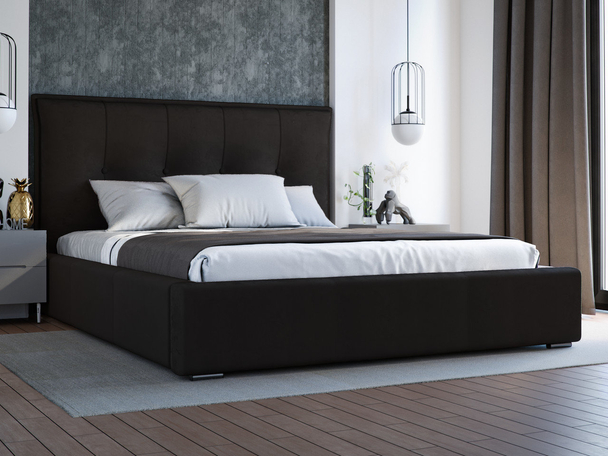Bed met Opbergruimte en lattenbodem 120x200 Valencia Zwart