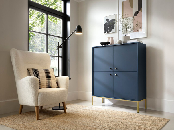 Dressoir met deuren Amor Marineblauw