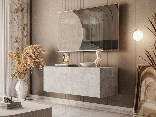 TV-Meubel met deuren 100 cm Nodoo Betonlook