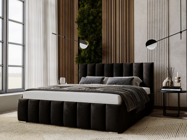 Bed met Opbergruimte en lattenbodem 140x200 Neos Zwart