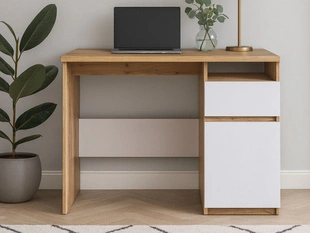 Bureau met deur en lade Arcadia Wit, Braun