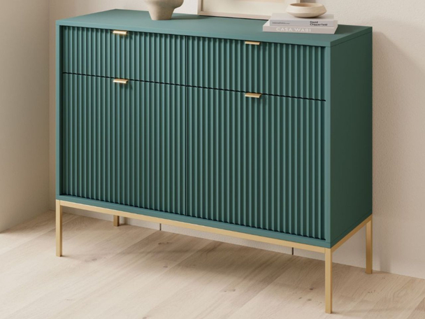 Dressoir met deuren en lades Amber Groen