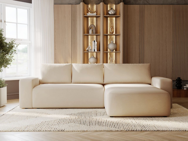 Hoekbank met Slaapfunctie en Opbergruimte Tazones Beige