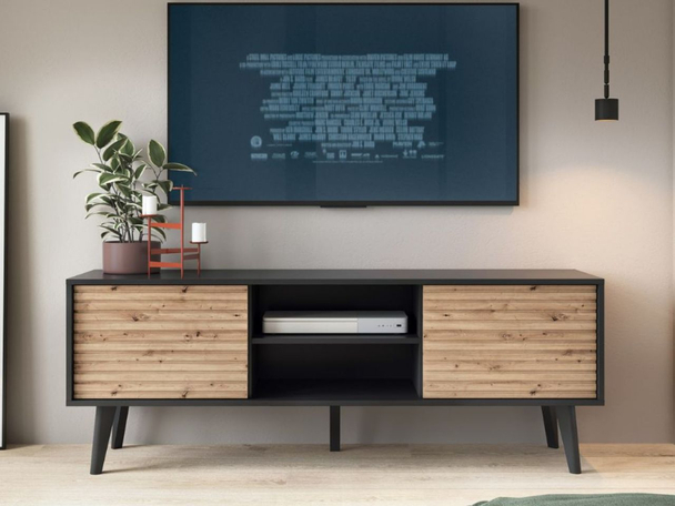 TV-Meubel met Deuren Astro Zwart