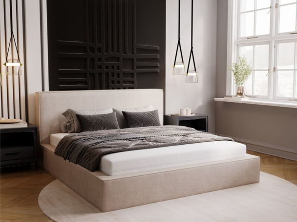 Bed met Opbergruimte en lattenbodem 120x200 Monaco Beige