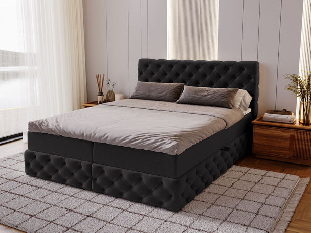 Boxspring met Opbergruimte 160x200 Canolo Zwart
