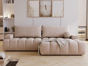 Hoekbank Rechts met Slaapfunctie en Opbergruimte Havi Beige
