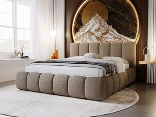 Bed met lattenbodem zonder opbergruimte 200x200 Cloud Bruin