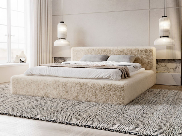 Tweepersoonsbed met Opbergruimte en lattenbodem 160x200 Enjoy Beige
