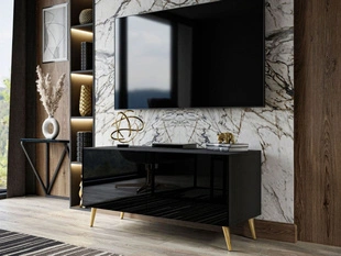TV-meubel 100 cm met deuren Noaé Zwart glans