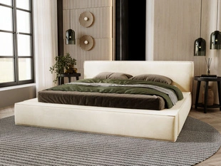Tweepersoonsbed met Opbergruimte en lattenbodem 140x200 Mali Beige