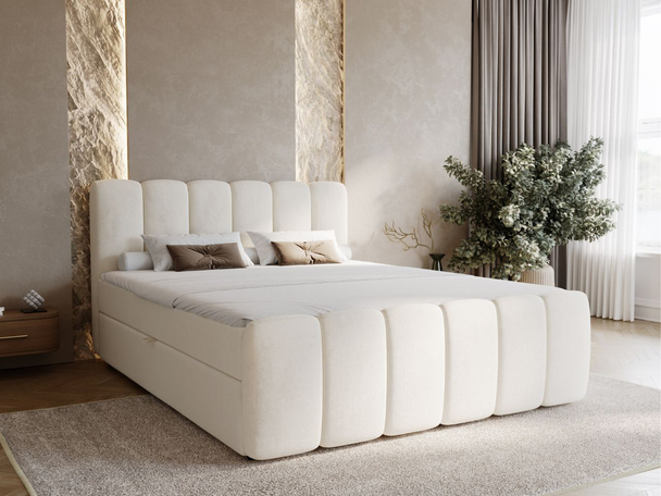 Boxspring met Opbergruimte 200x200 Cloud Beige