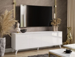 TV-Meubel met deuren op elegante poten Vivance Wit