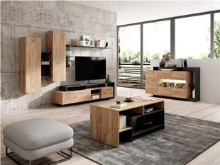 Meubelset voor de woonkamer Alvano Bruin, Anthracite