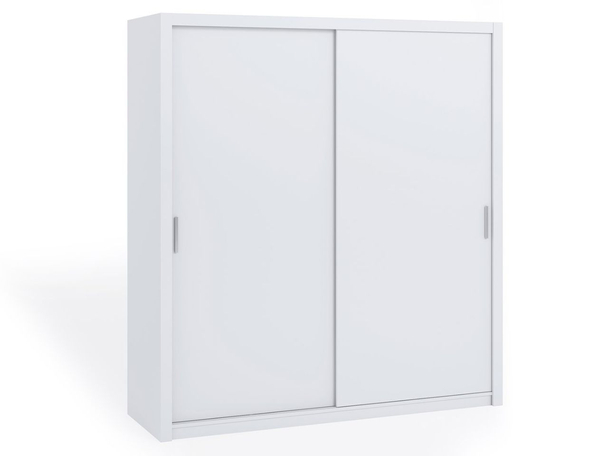 Tweedeurs kledingkast met schuifdeuren 200 cm Bino Wit