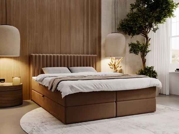 Boxspring met Opbergruimte 180x200 Marbella Bruin
