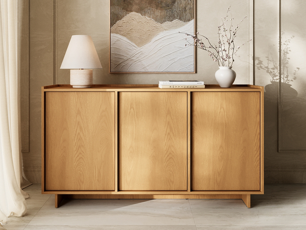 Dressoir met deuren 147 cm Azumi Karamel Eiken
