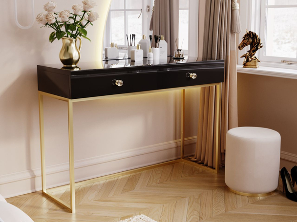 Kaptafel met lades Belleza Zwart