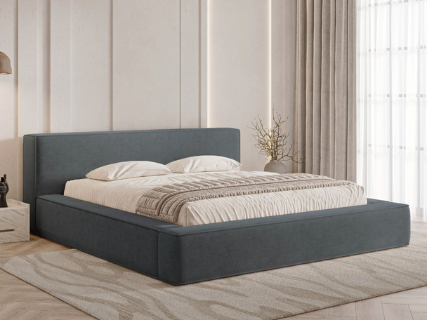 Bed met Opbergruimte en lattenbodem 120x200 Mali Donkergrijs