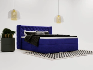 Boxspring met Opbergruimte 180x200 Lion Donkerblauw