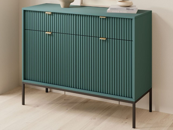 Dressoir met deuren en lades Amber Groen
