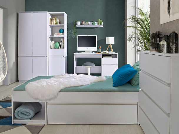 Meubelset voor tienerkamer Arcadia Wit