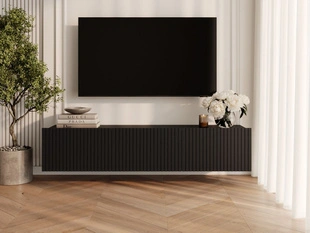 TV-Meubel met Deuren 150 cm Kioto Zwart