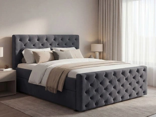 Boxspring met Opbergruimte 160x200 Montego Donkergrijs