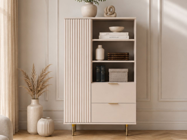 Vakkenkast met deuren en lades Ankara Beige