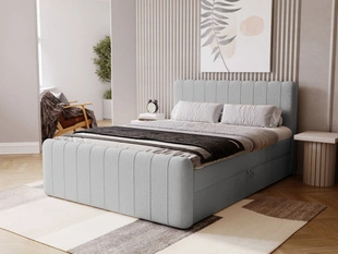 Boxspring met Opbergruimte 140x200 Osteno Grijs