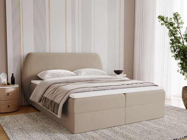 Boxspring met Opbergruimte 120x200 Bogota Beige