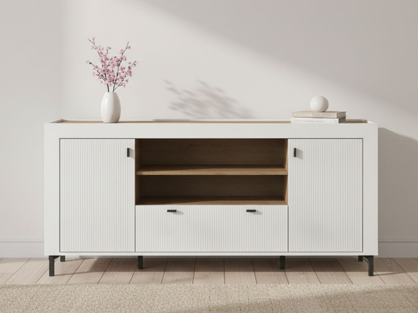 Dressoir met Deuren en Lade Messina Wit
