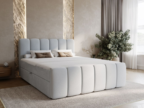 Boxspring met Opbergruimte 200x200 Cloud Grijs