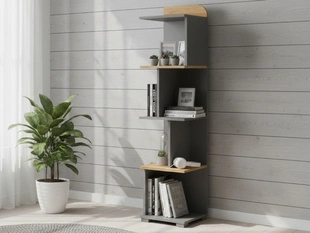 Boekenkast Casa Eiken Nash, Grijs