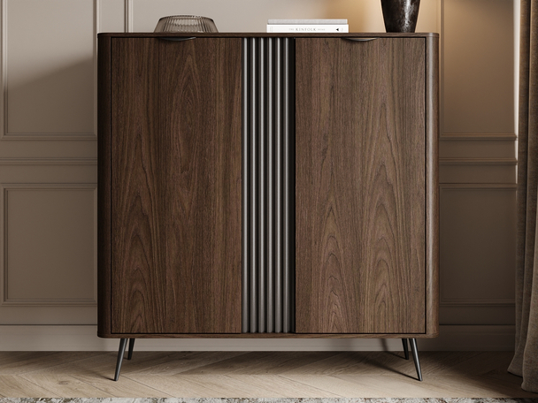 Hoge dressoir met deuren Magico Bruin