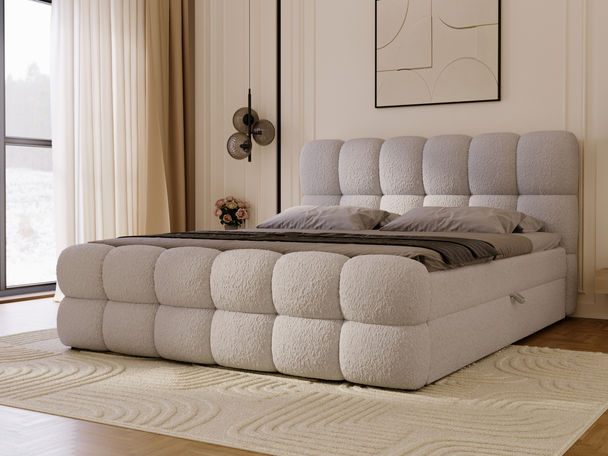 Boxspring met Opbergruimte 140x200 Modo Grijs